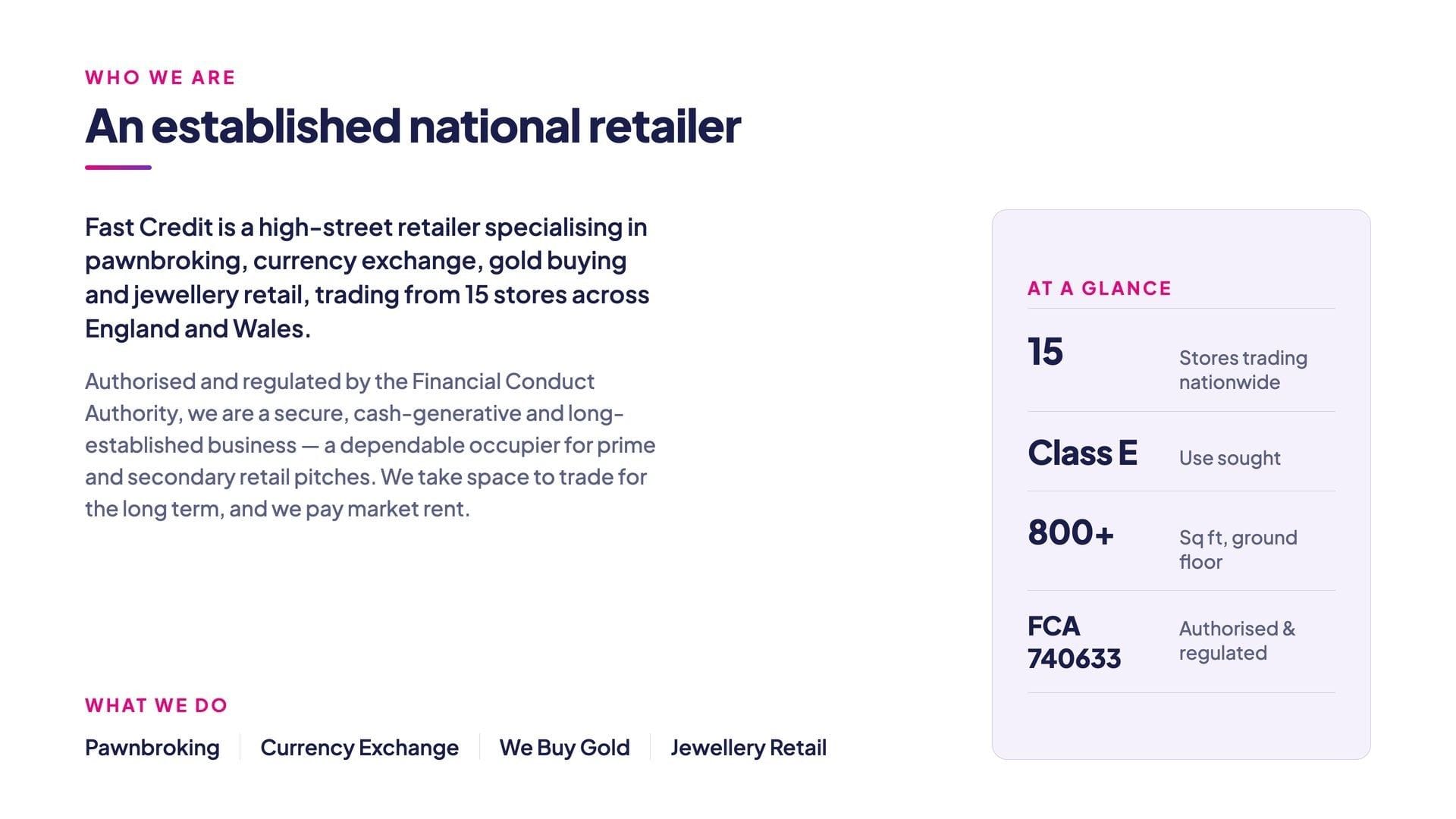An established national retailer