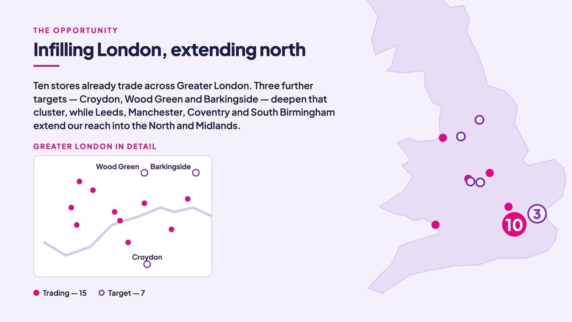 The opportunity: infilling London, extending north