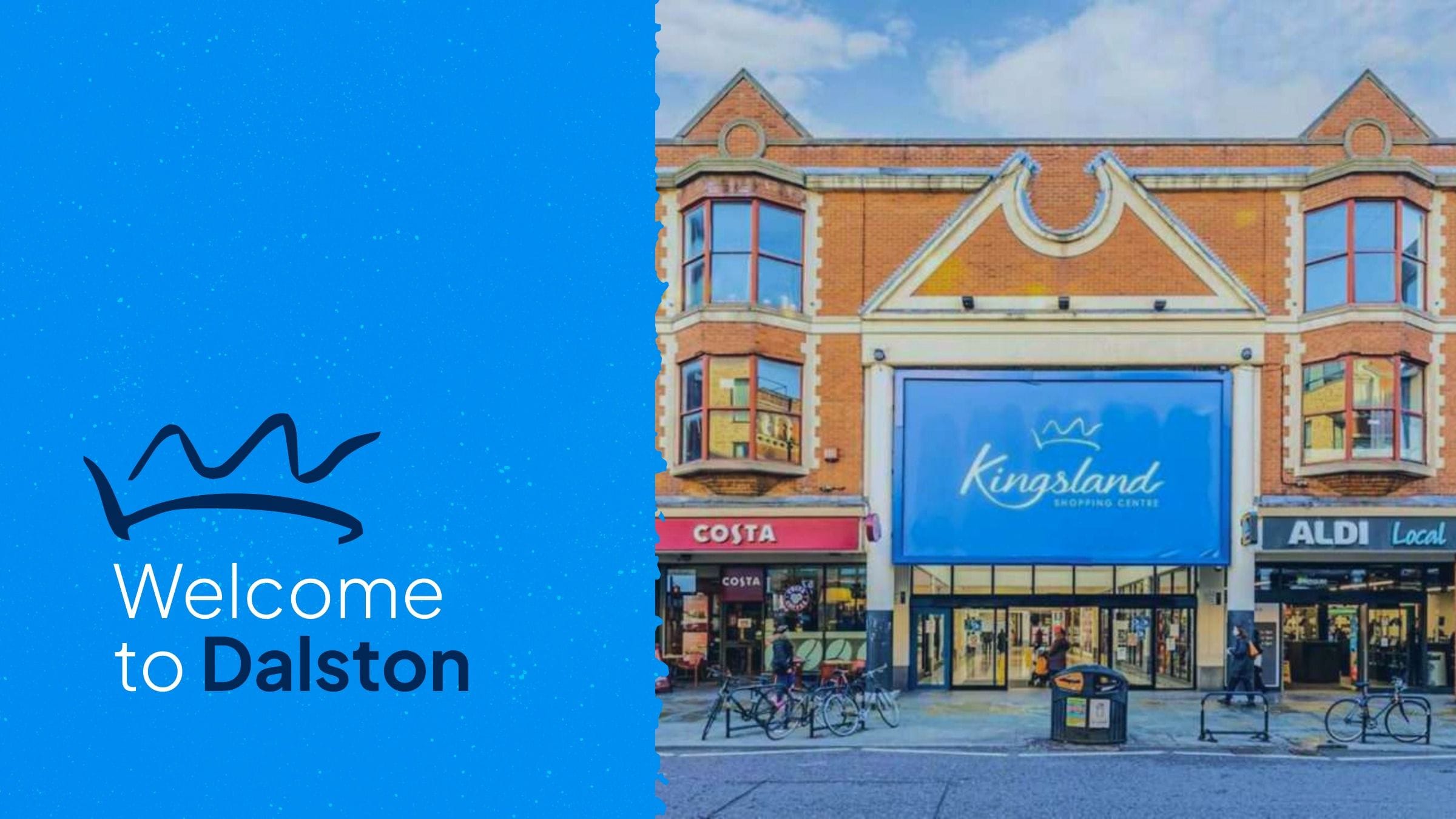 Cover of the Kingsland Shopping Centre letting brochure