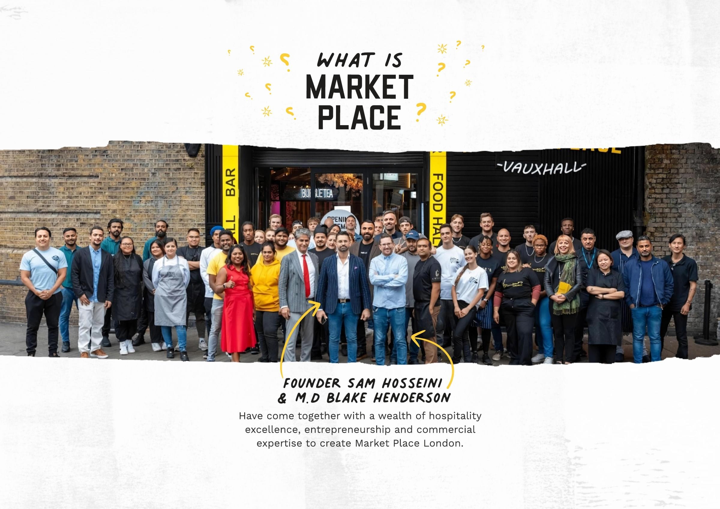 What is Market Place: the team outside the Vauxhall food hall