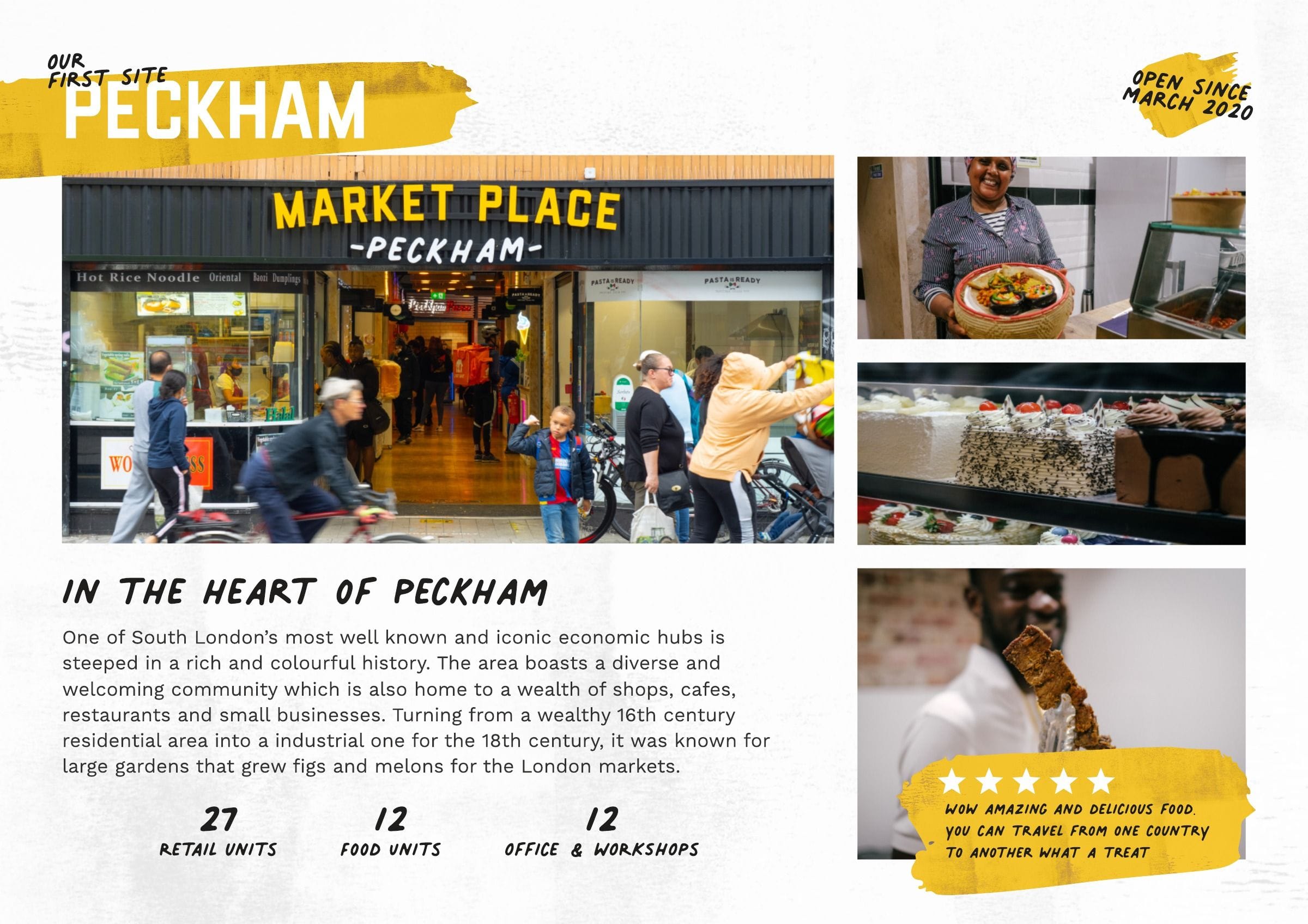 The first site: Market Place Peckham, with its units in numbers