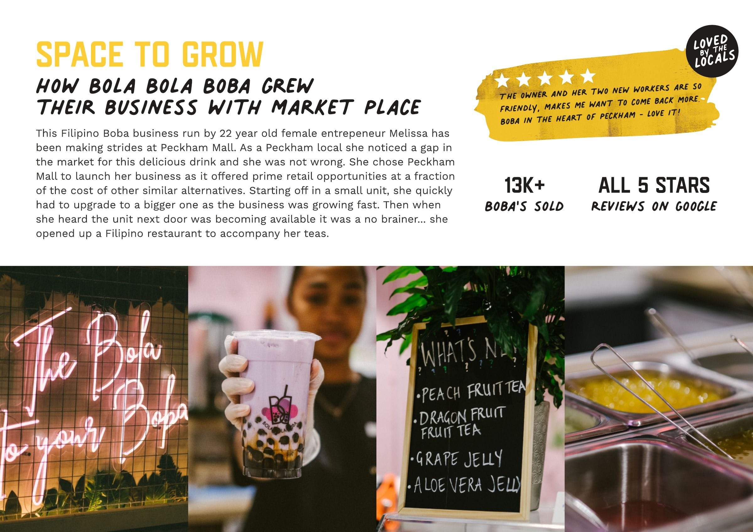 Space to grow: how Bola Bola Boba grew their business with Market Place