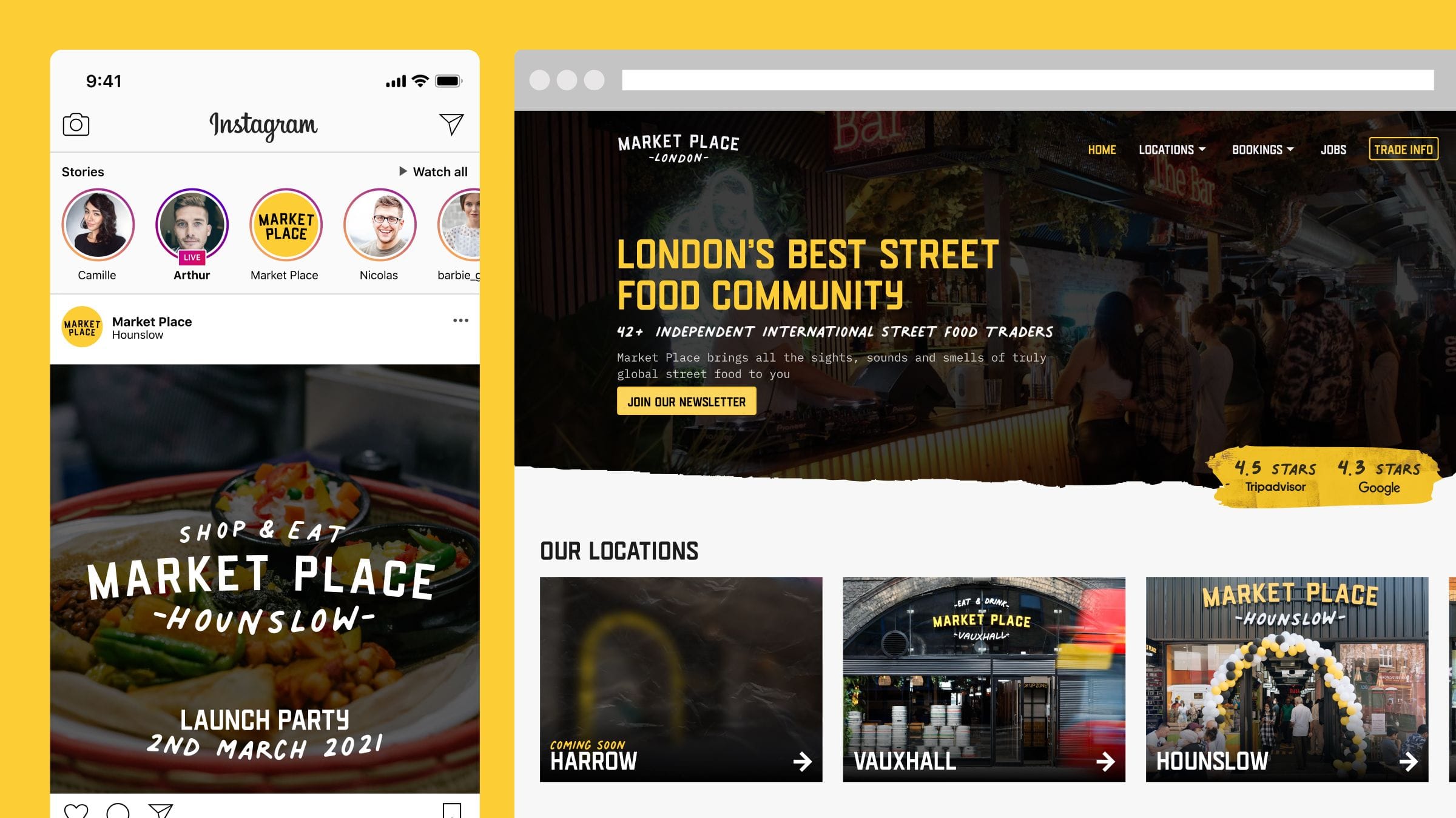 Market Place on Instagram, launching Hounslow