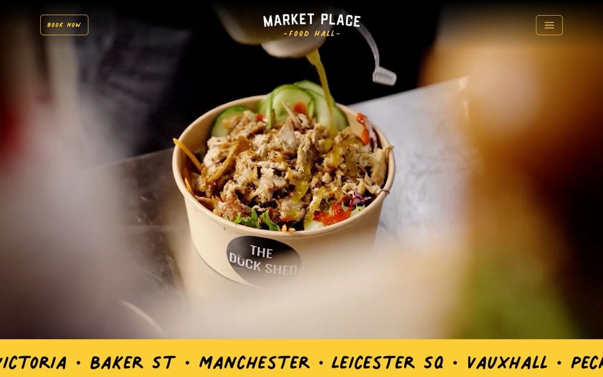 The Market Place Food Hall website home page