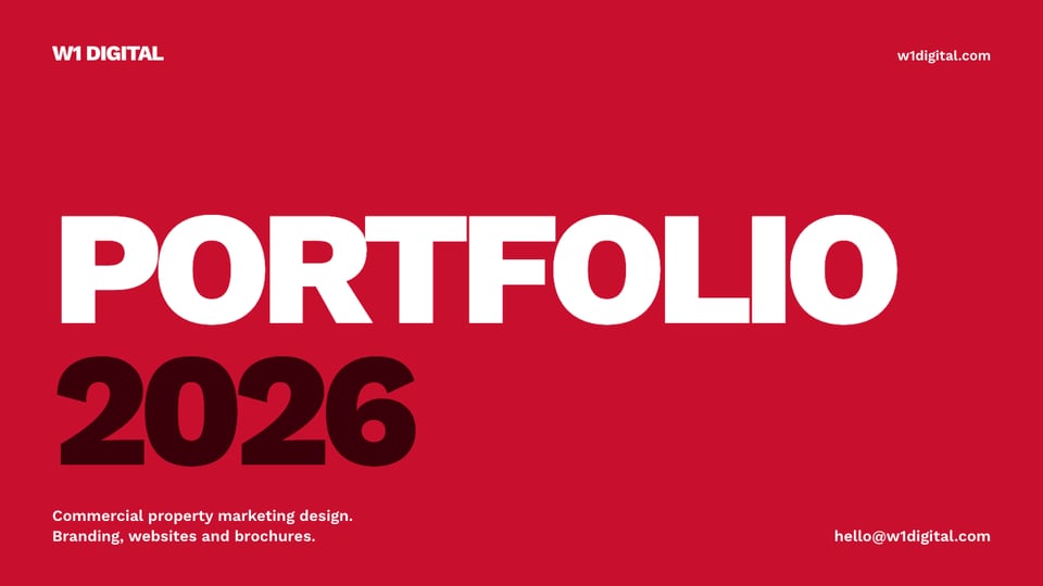 The cover of the W1 Digital portfolio